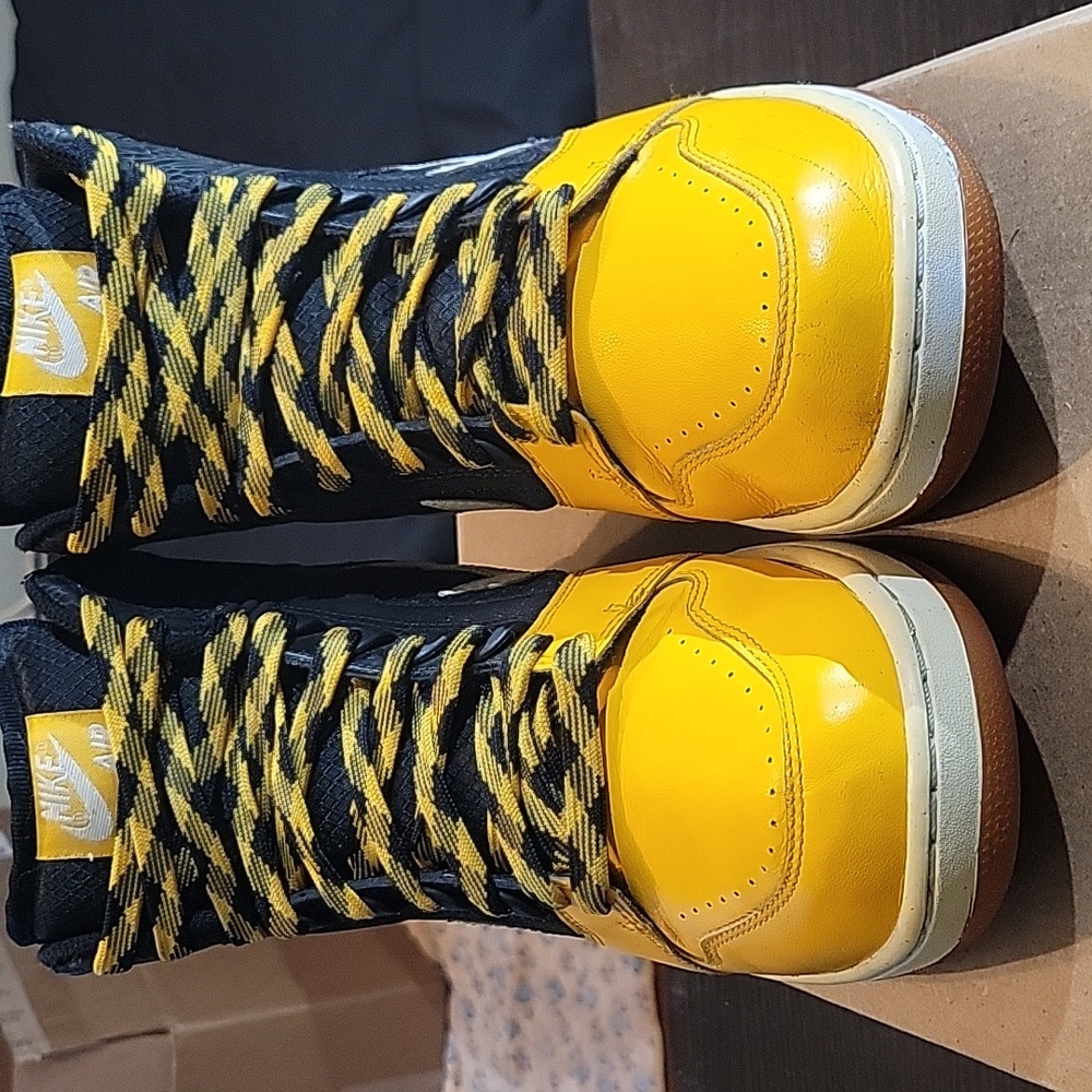 Nike Air Force II Rare "Black Yellow Gum" (2009) Mens 11.5 EUC - Picture 4 of 12